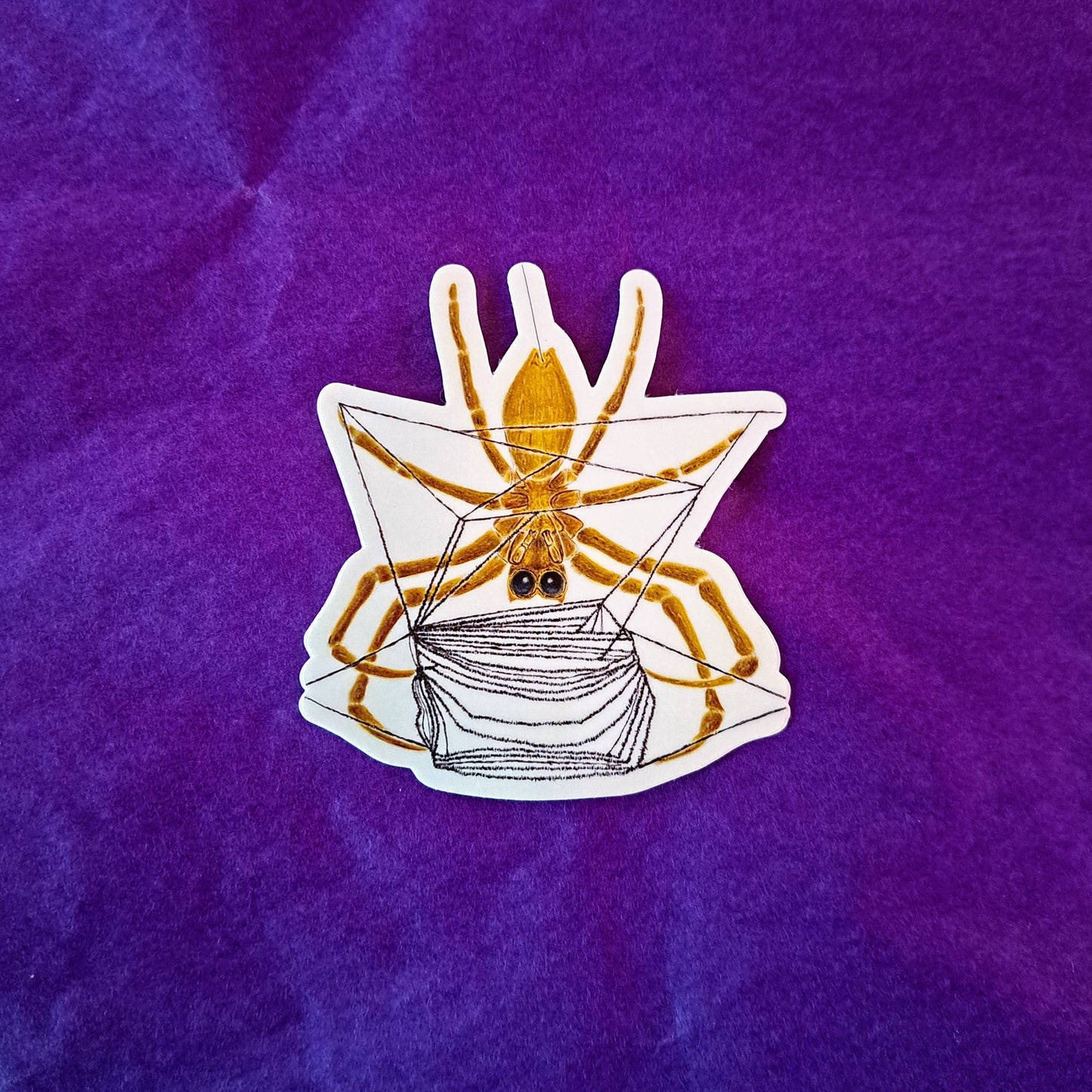 net-casting spider sticker